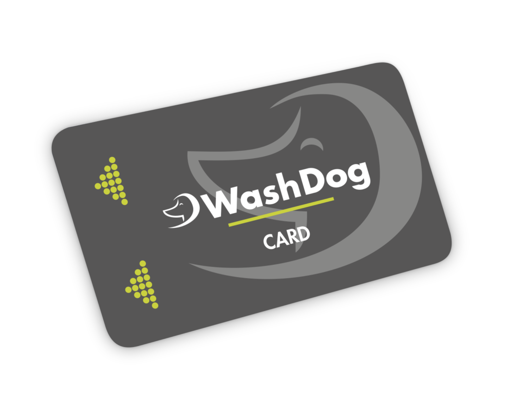 Carte wash dog sur fond transparent donnant accès au self-service 7 jours sur 7